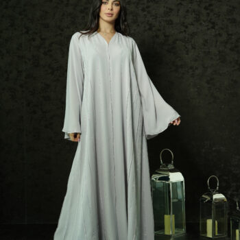 Gg abaya white smoke